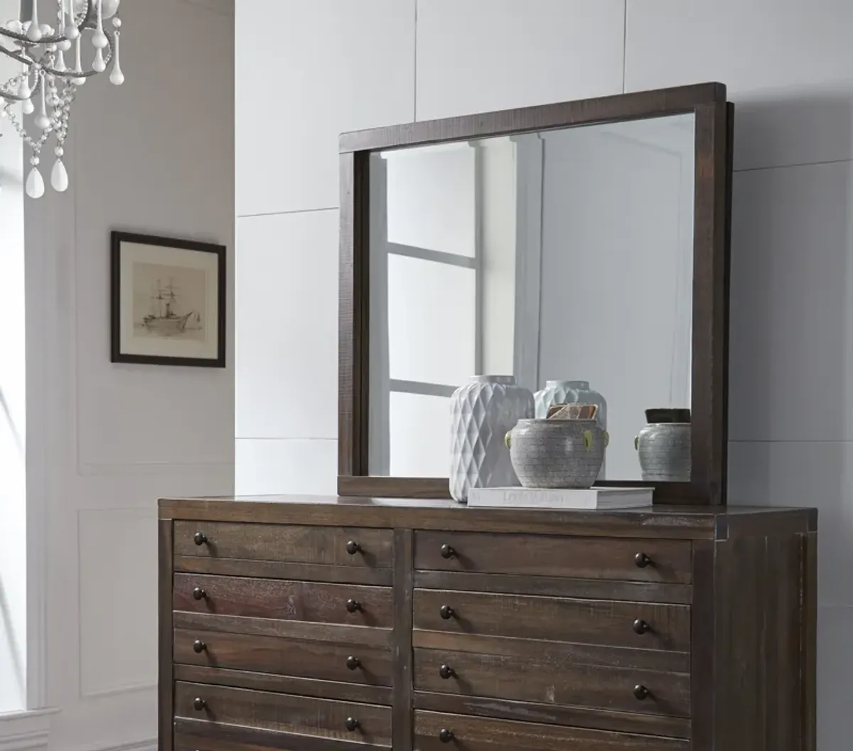 Townsend Solid Wood Mirror in Java