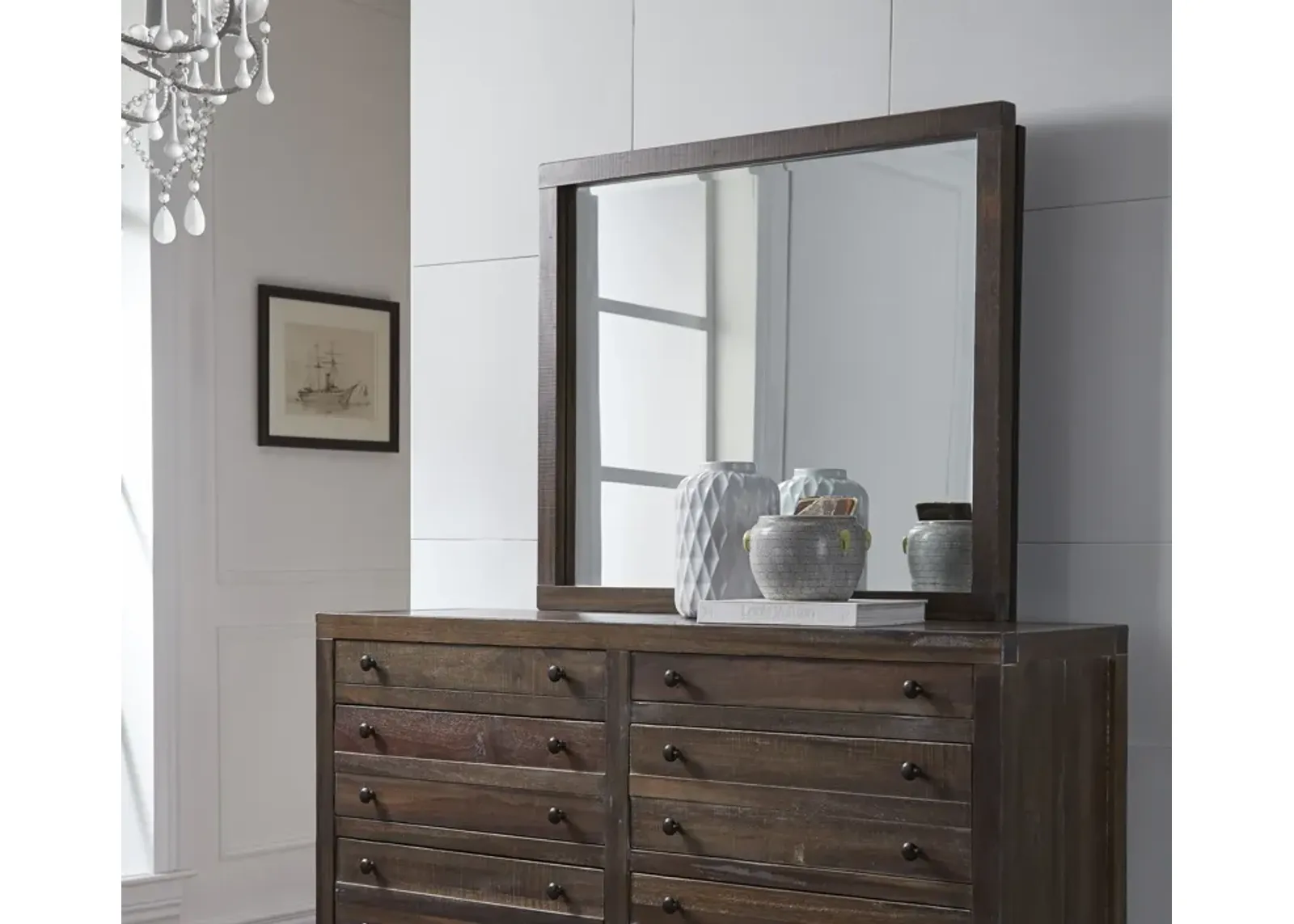 Townsend Solid Wood Mirror in Java