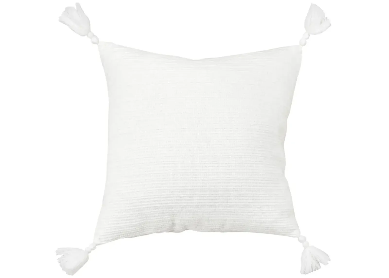 Solid Stripe White Pillow