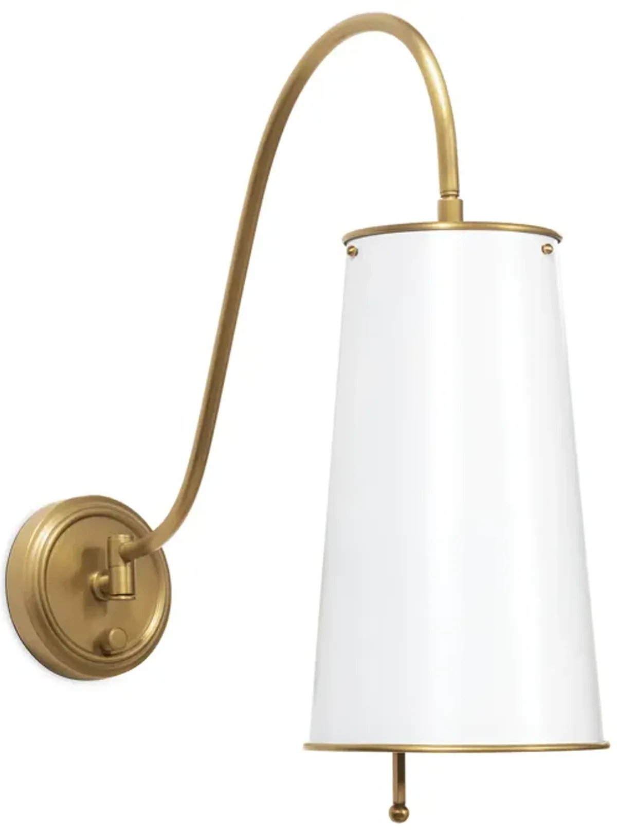 Hattie Sconce (White and Natural Brass)