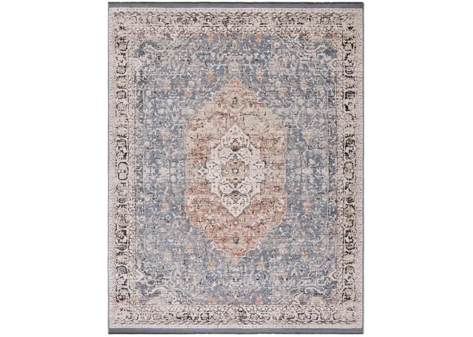 VIVALDI 565 Blue  8' X 10' Large Rectangle Rug