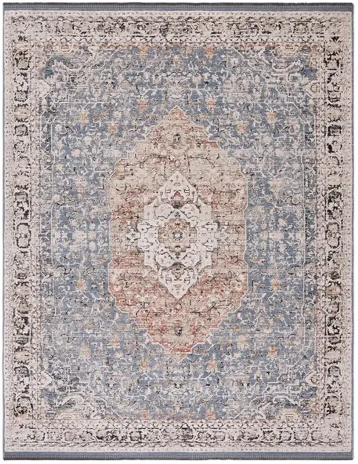 VIVALDI 565 Blue  8' X 10' Large Rectangle Rug