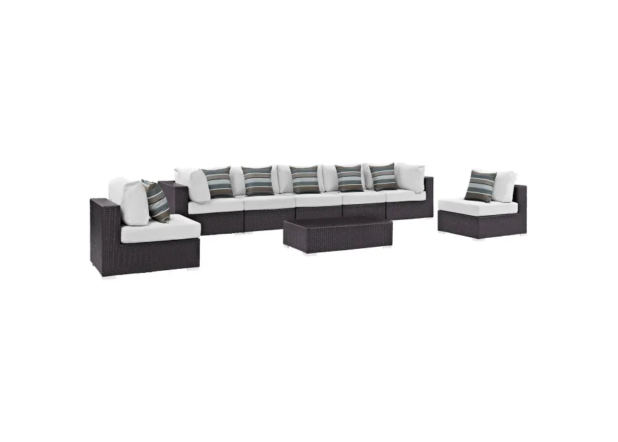 Convene 8 Piece Outdoor Patio Sectional Set