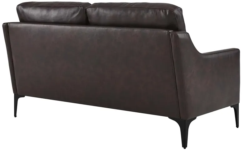 Corland Leather Loveseat