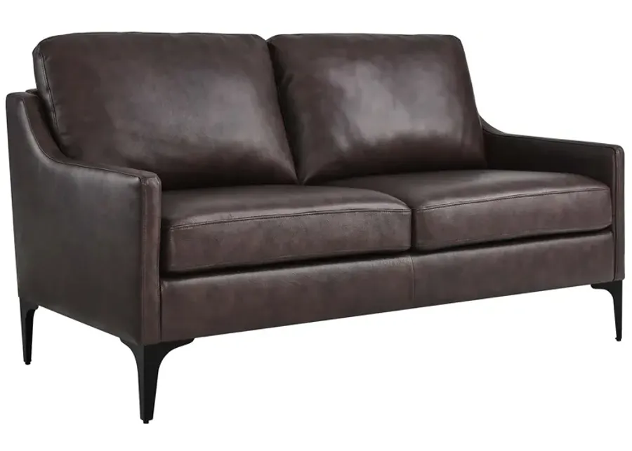 Corland Leather Loveseat