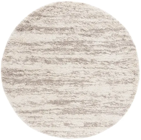 HUDSON SHAG 206 IVORY  3' x 3' Round Round Rug