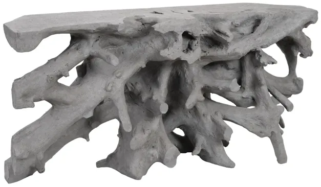 Cast Root Console, Charcoal Stone