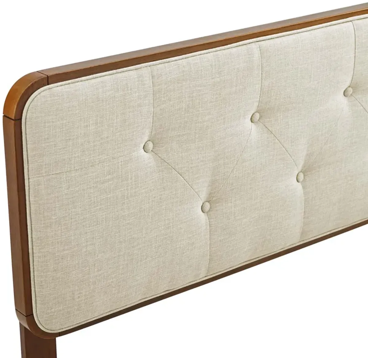 Collins Tufted King Fabric and Wood Headboard