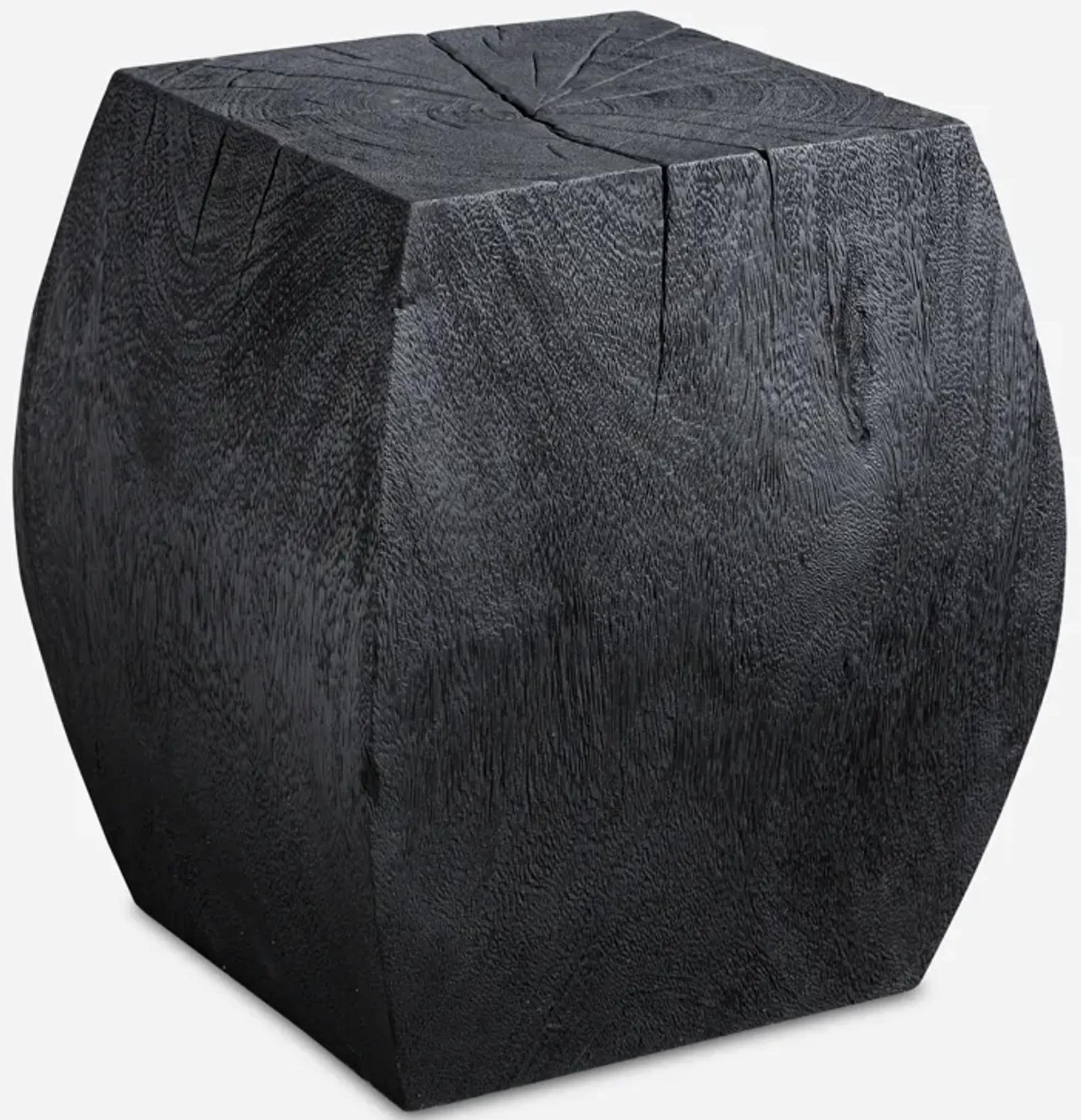 Grove Black Wooden Accent Stool