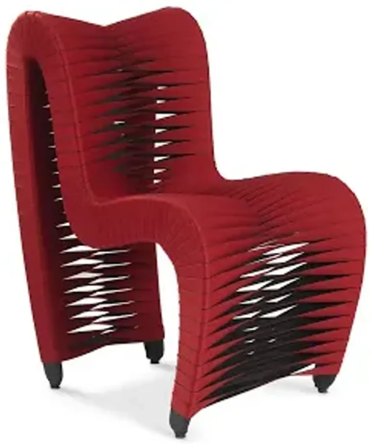 seat belt dining chair, red/black