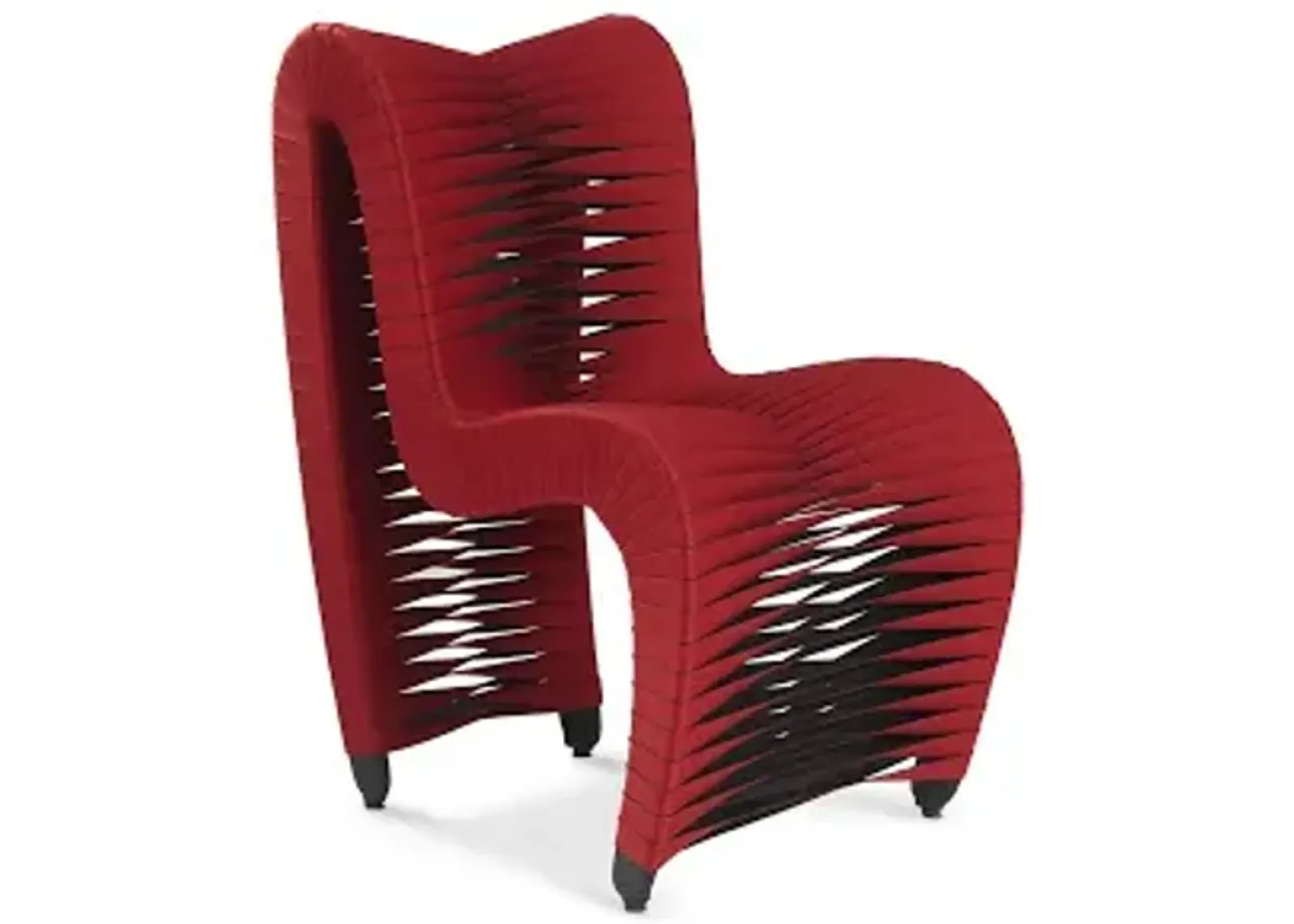 seat belt dining chair, red/black