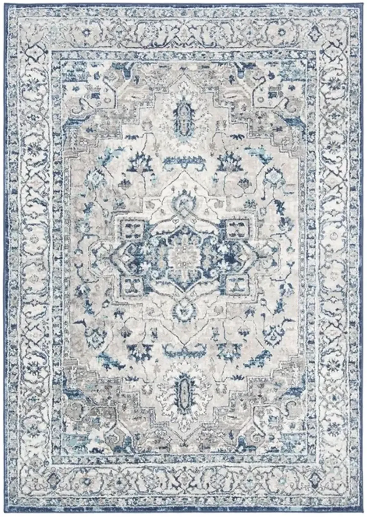 Brentwood 851 Light Grey / Blue 11' X 11' Square Square Powerloomed Rug