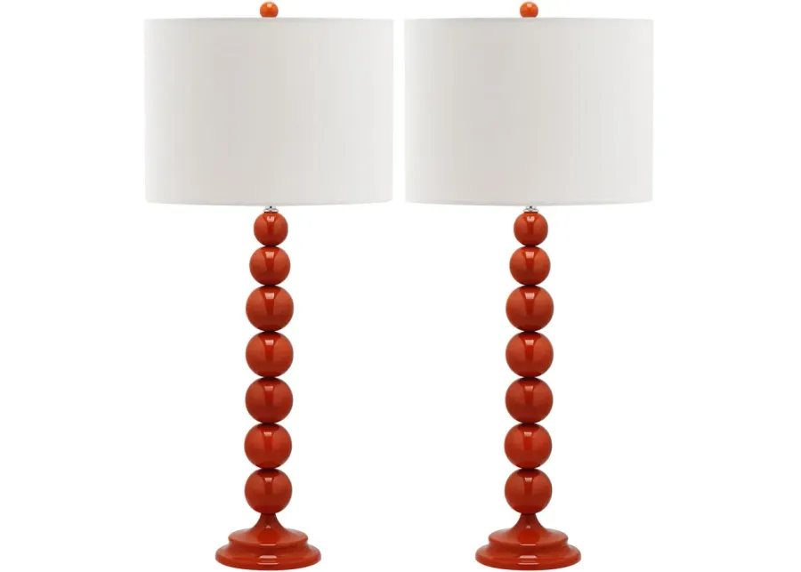 Jenna 31.5-Inch H Stacked Ball Lamp - Set of 2