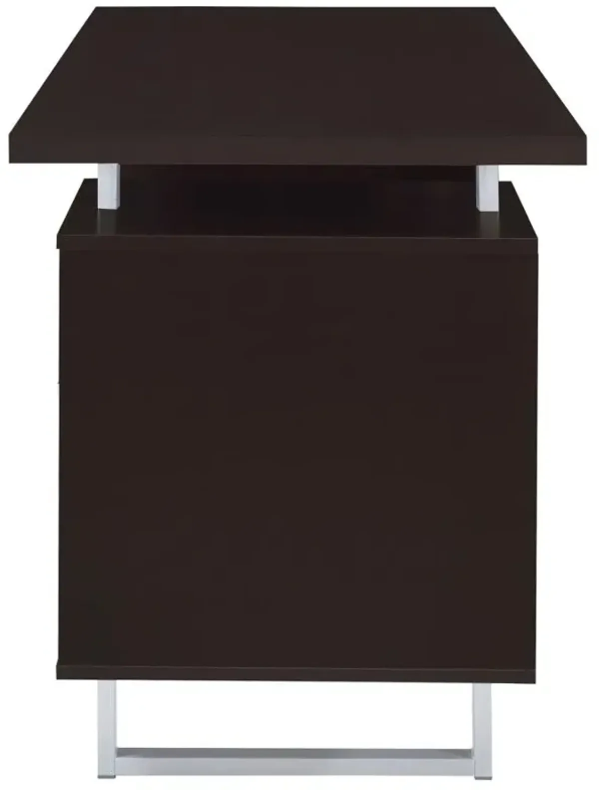 Lawtey Rectangular Storage Office Desk Cappuccino