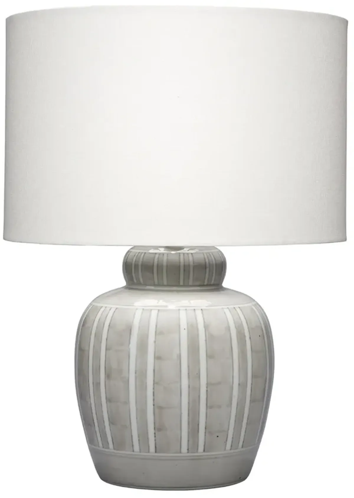 Arthur Ceramic Table Lamp with Linen Shade, Grey