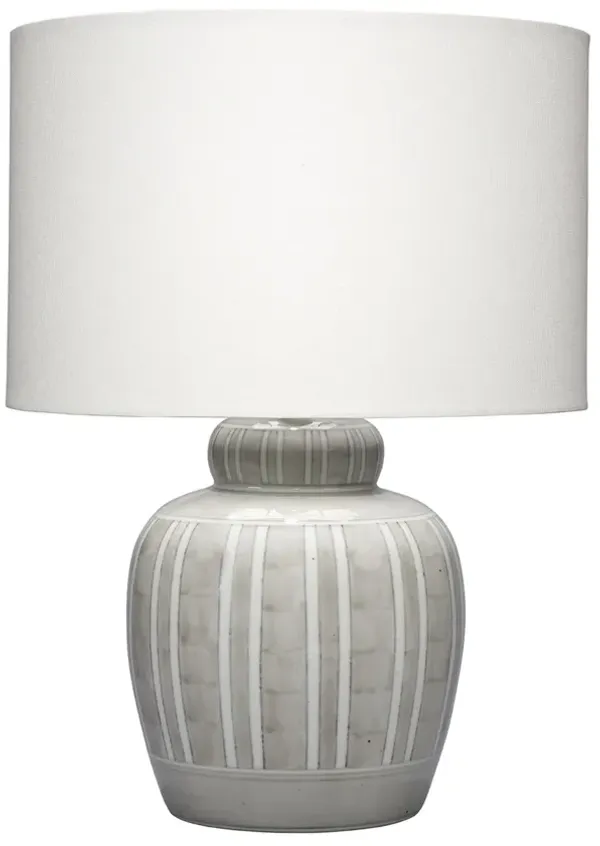 Arthur Ceramic Table Lamp with Linen Shade, Grey