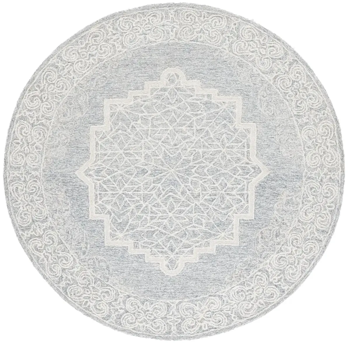 ABSTRACT Hand Tufted 6' x 6' Round area rug
