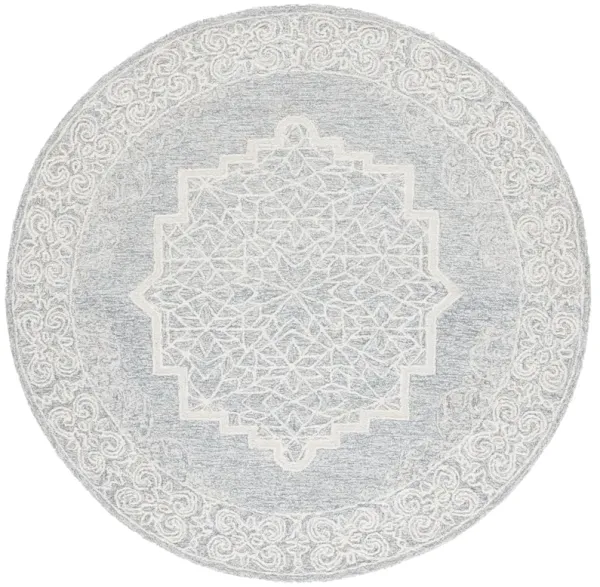 ABSTRACT Hand Tufted 6' x 6' Round area rug