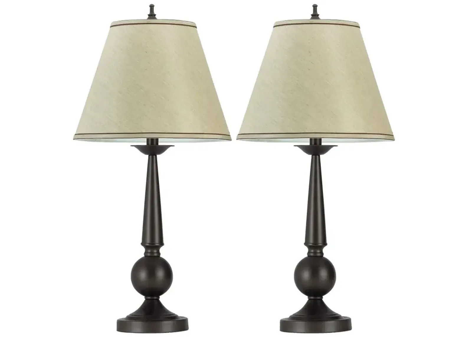 Ochanko Cone shade Table Lamps Bronze and Beige (Set of 2)