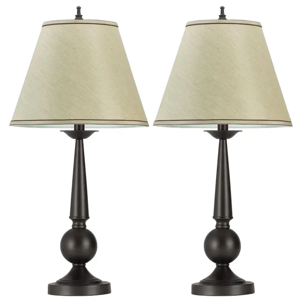 Ochanko Cone shade Table Lamps Bronze and Beige (Set of 2)