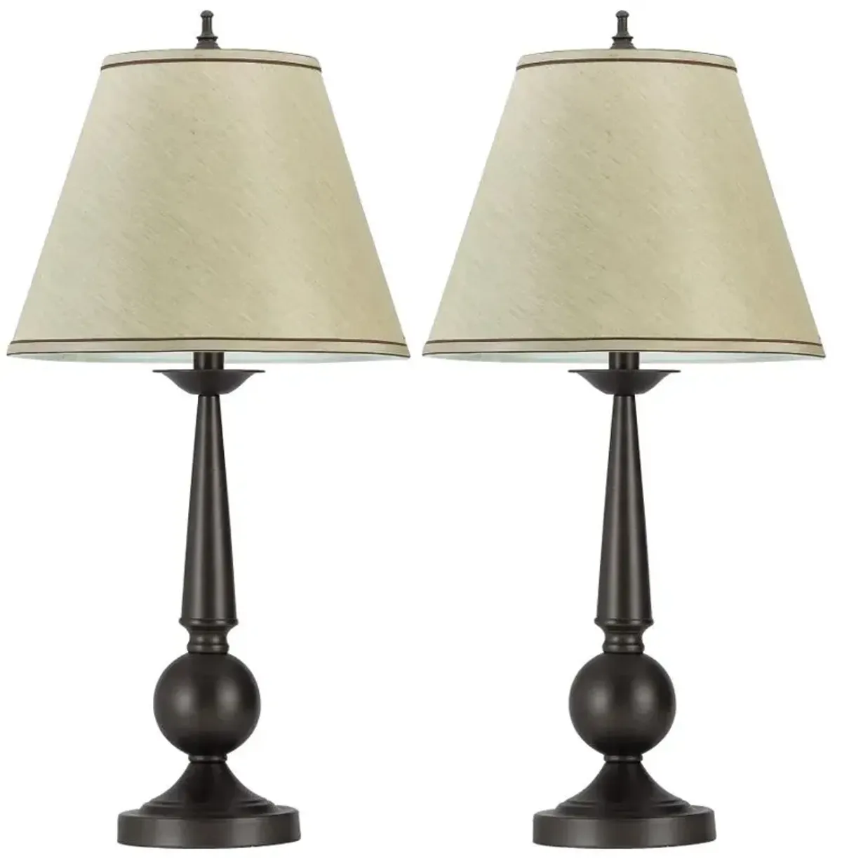 Ochanko Cone shade Table Lamps Bronze and Beige (Set of 2)