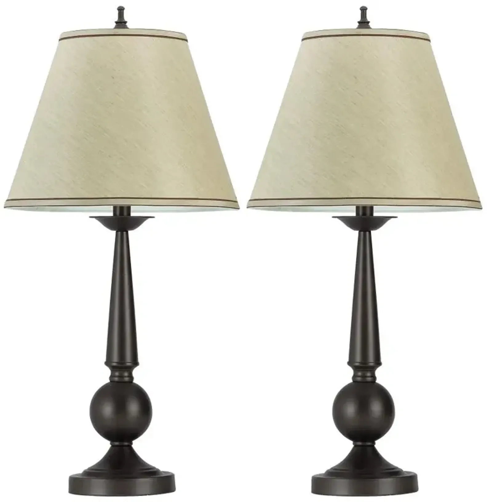 Ochanko Cone shade Table Lamps Bronze and Beige (Set of 2)