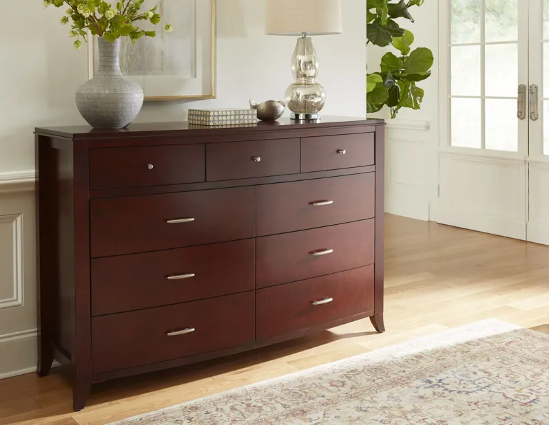 Brighton Nine Drawer Dresser In Cinnamon (2024)