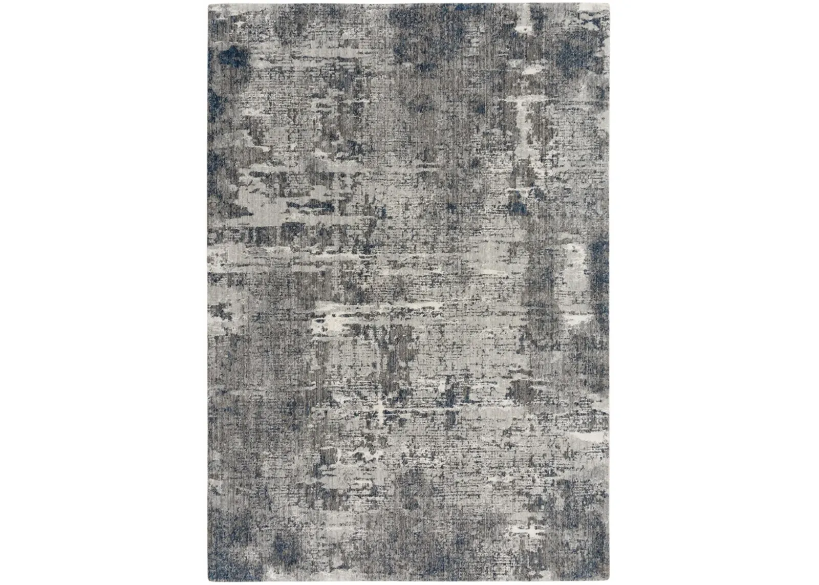 Ankara Gray/Blue Abstract Recycled Polyester 10' x 13' Rectangle Rug