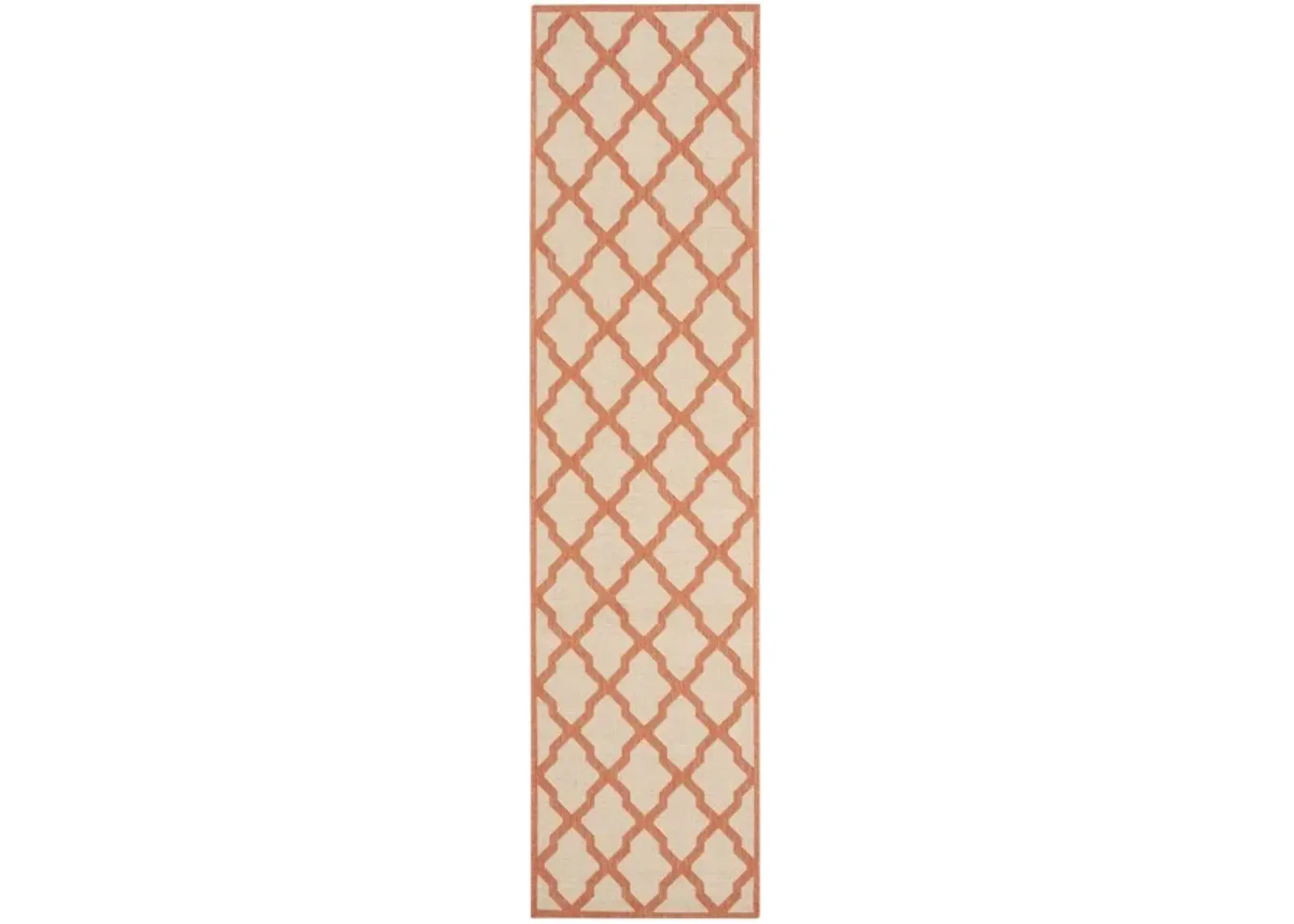 LINDEN 122 Collection LND122R-28 Cream / Rust 2'-2" X 8'