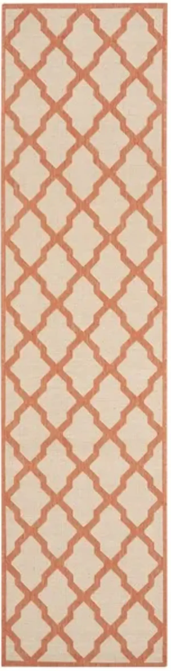 LINDEN 122 Collection LND122R-28 Cream / Rust 2'-2" X 8'