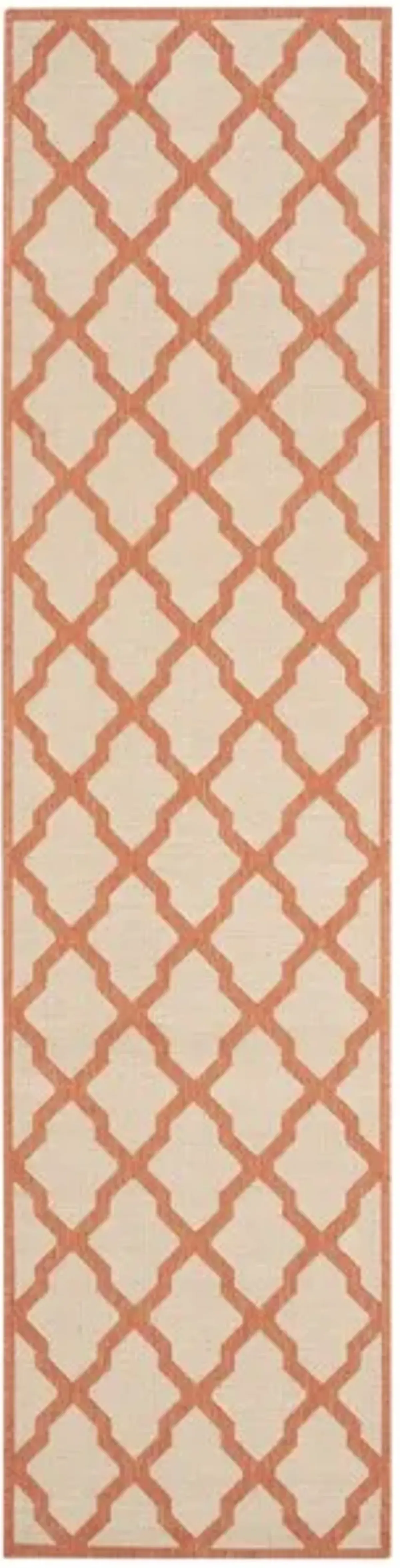 LINDEN 122 Collection LND122R-28 Cream / Rust 2'-2" X 8'