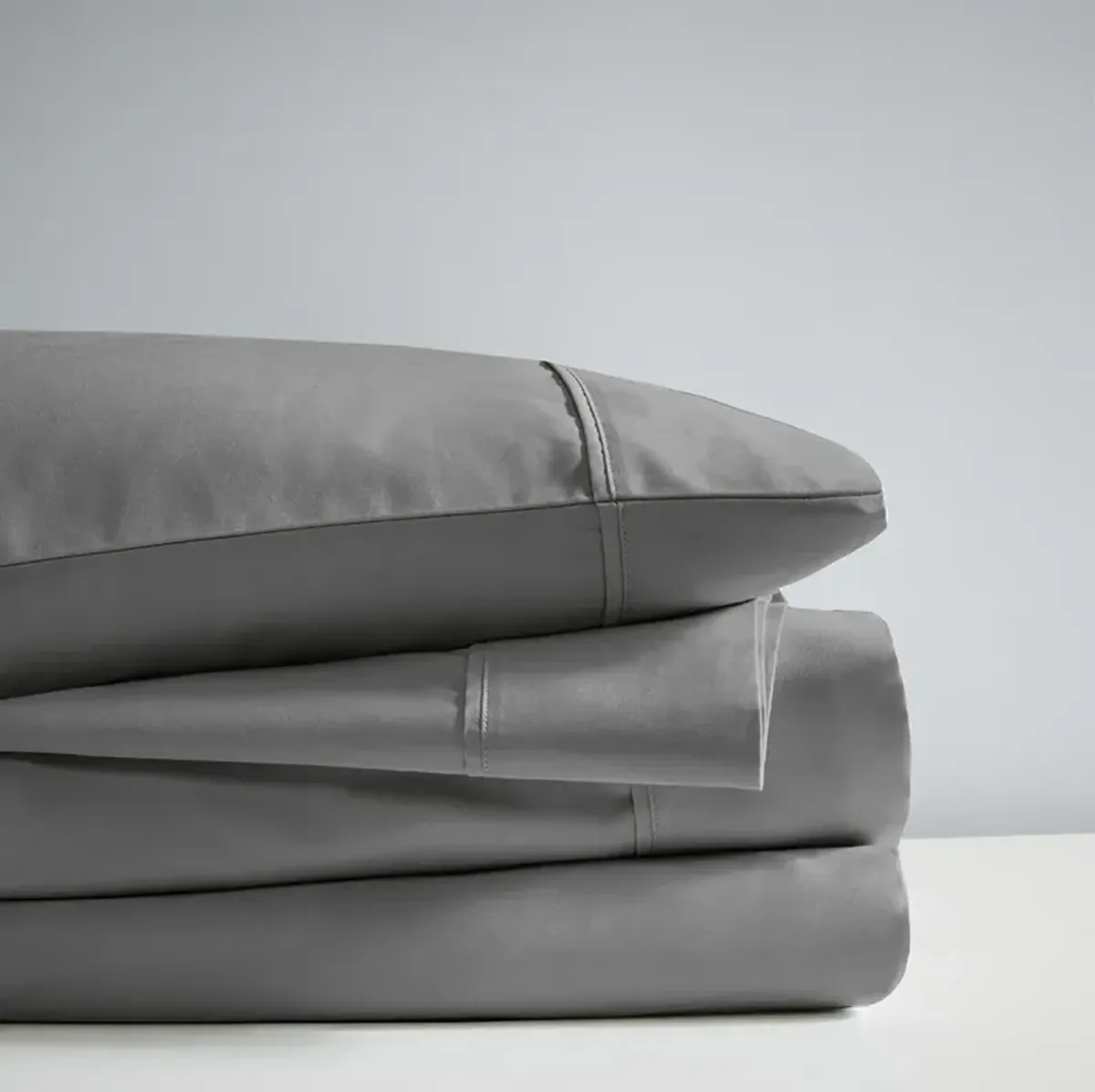 Beautyrest 1000 Thread Count Charcoal HeiQ Smart Temperature Cotton Blend 4 PC Sheet Set