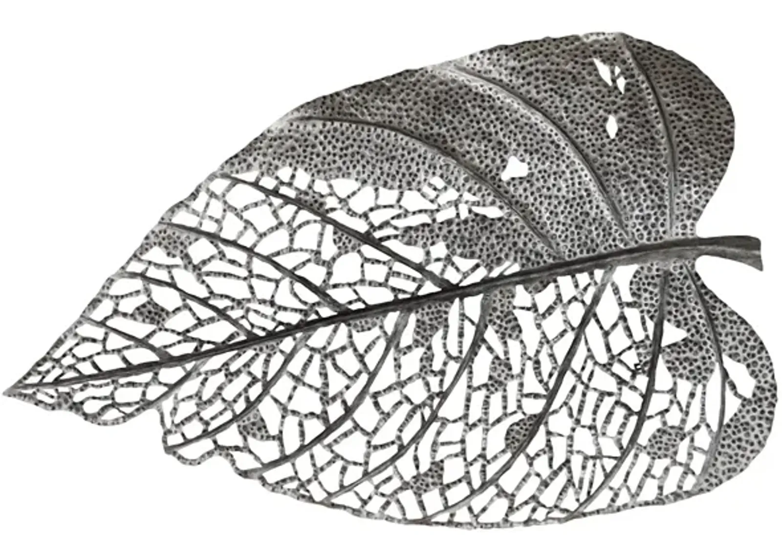 Birch Leaf Wall Art, Silver, XL