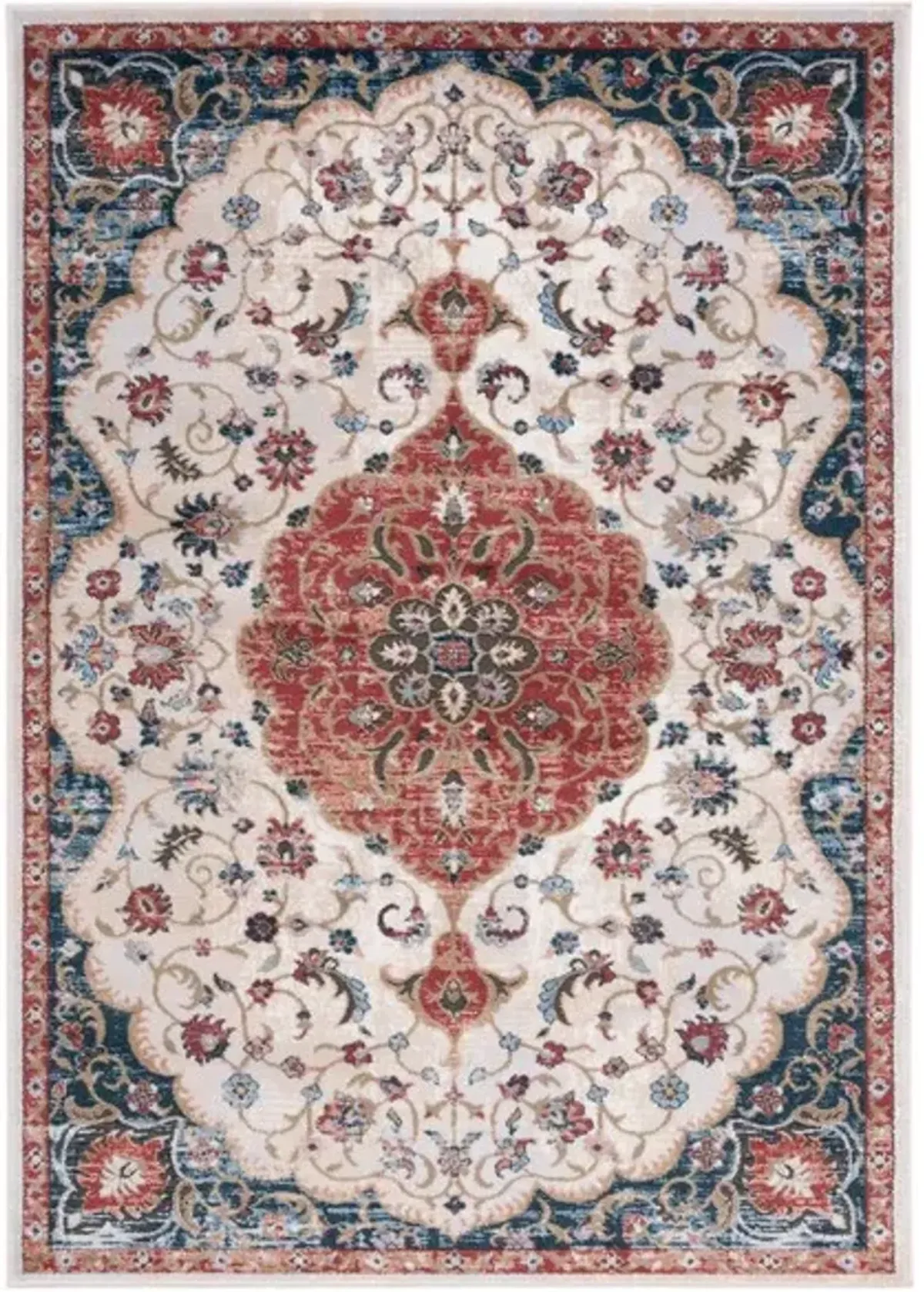 ROSEWOOD 114 Red 5'-3' X 7'-6' Medium Rectangle Rug