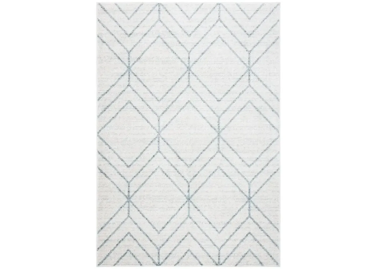 ADIRONDACK Contemporary Grey / Blue 5'-1" X 7'-6" Powerloomed Rug