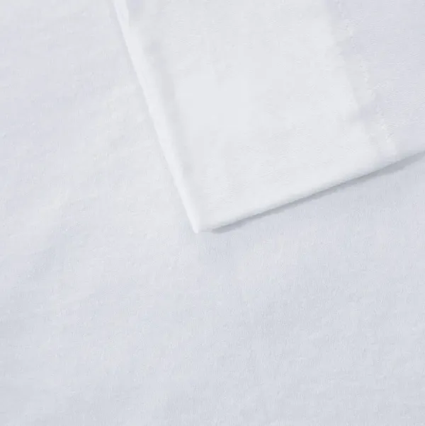Intelligent Design Cotton Blend Jersey Knit White All Season Sheet Set