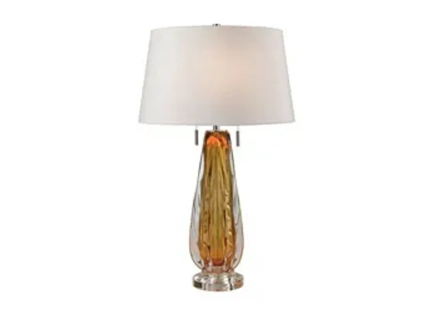 Modena Free Blown 26" High 2-Light Table Lamp - Amber