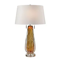 Modena Free Blown 26" High 2-Light Table Lamp - Amber