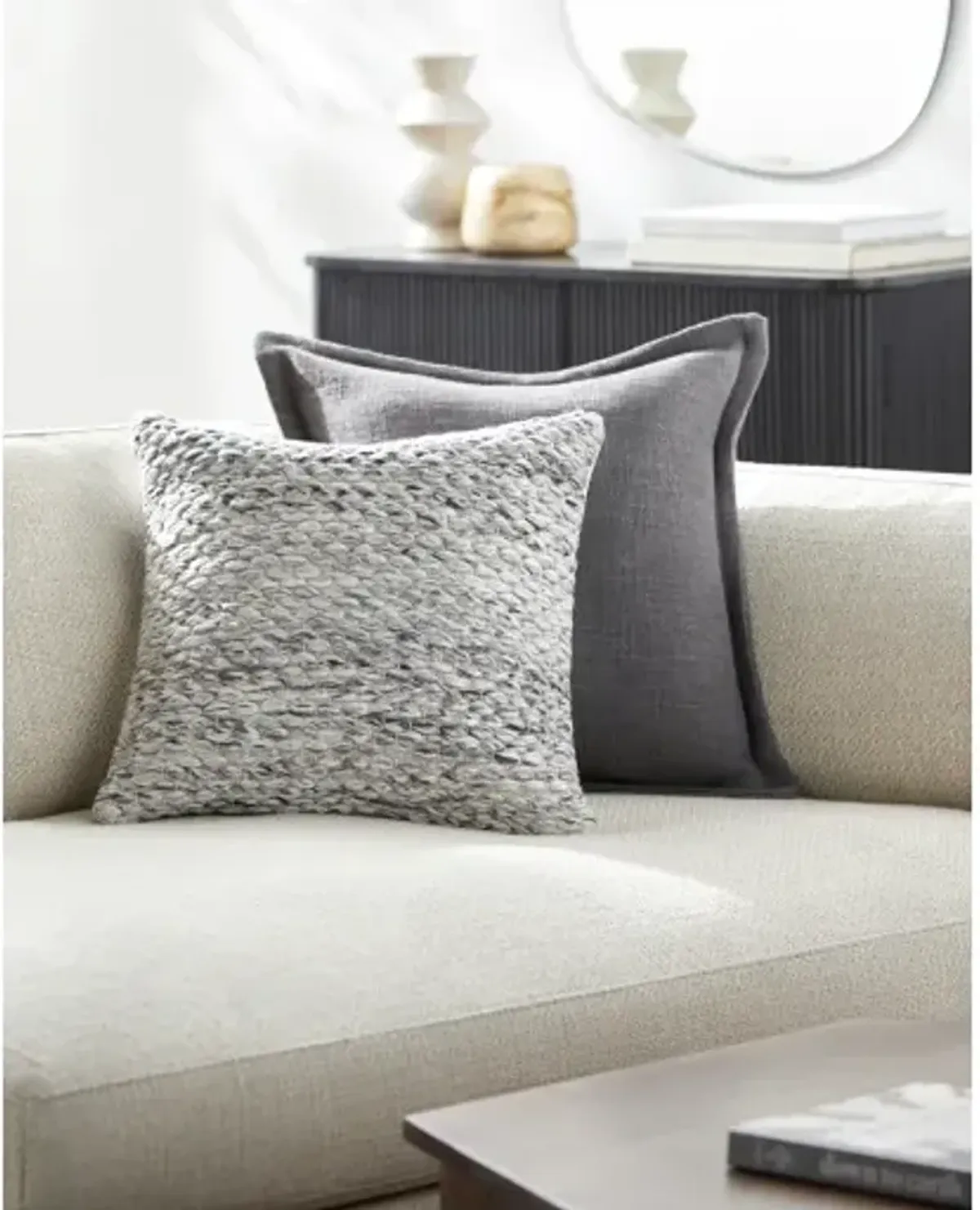 Averill AVE-001 18"L x 18"W Accent Pillow