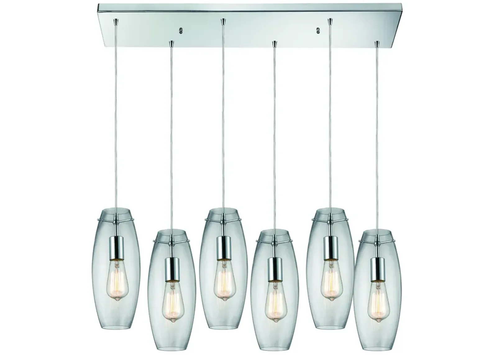 Menlow Park 9" Wide 6-Light Multi Pendant - Polished Chrome