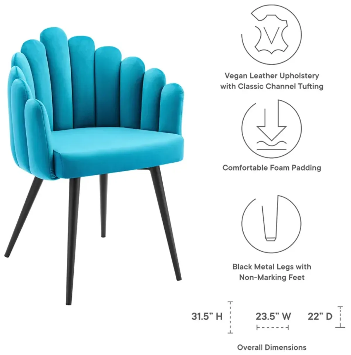 Vanguard Performance Velvet Dining Chair