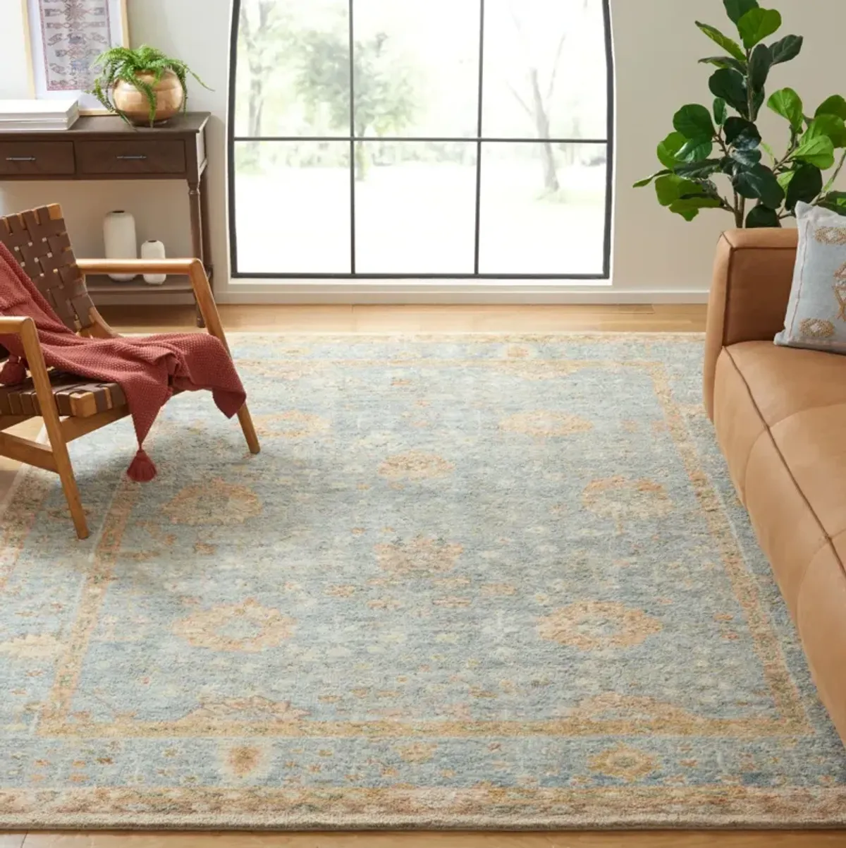 SAMARKAND 131 LIGHT BLUE  6' x 9' Medium Rectangle Rug