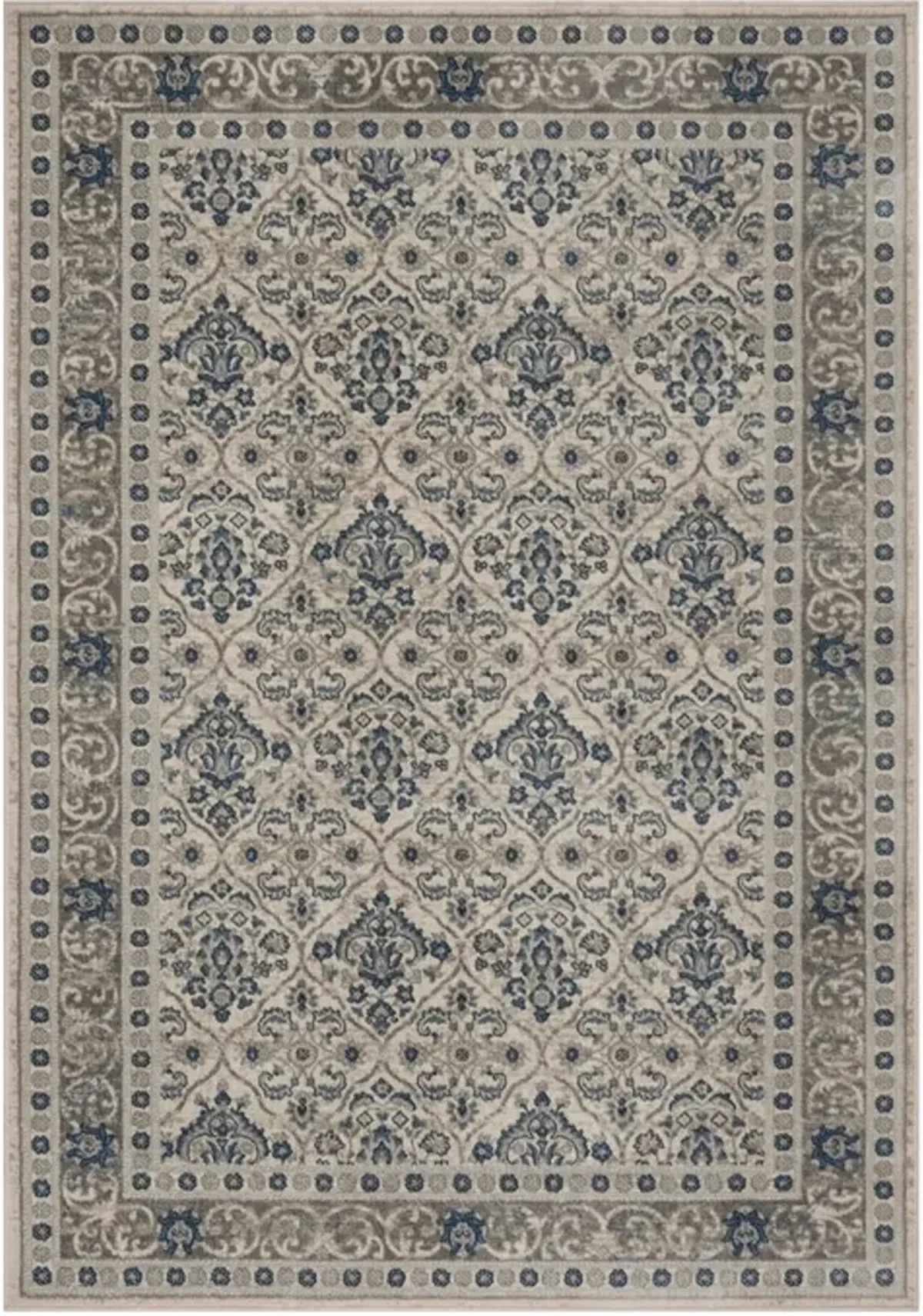 Brentwood 870 Light Grey / Blue 10' X 13' Oversized Rectangle Powerloomed Rug