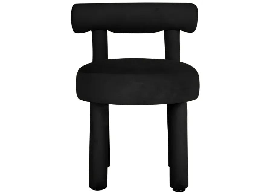 Carmel Black Velvet Dining Chair