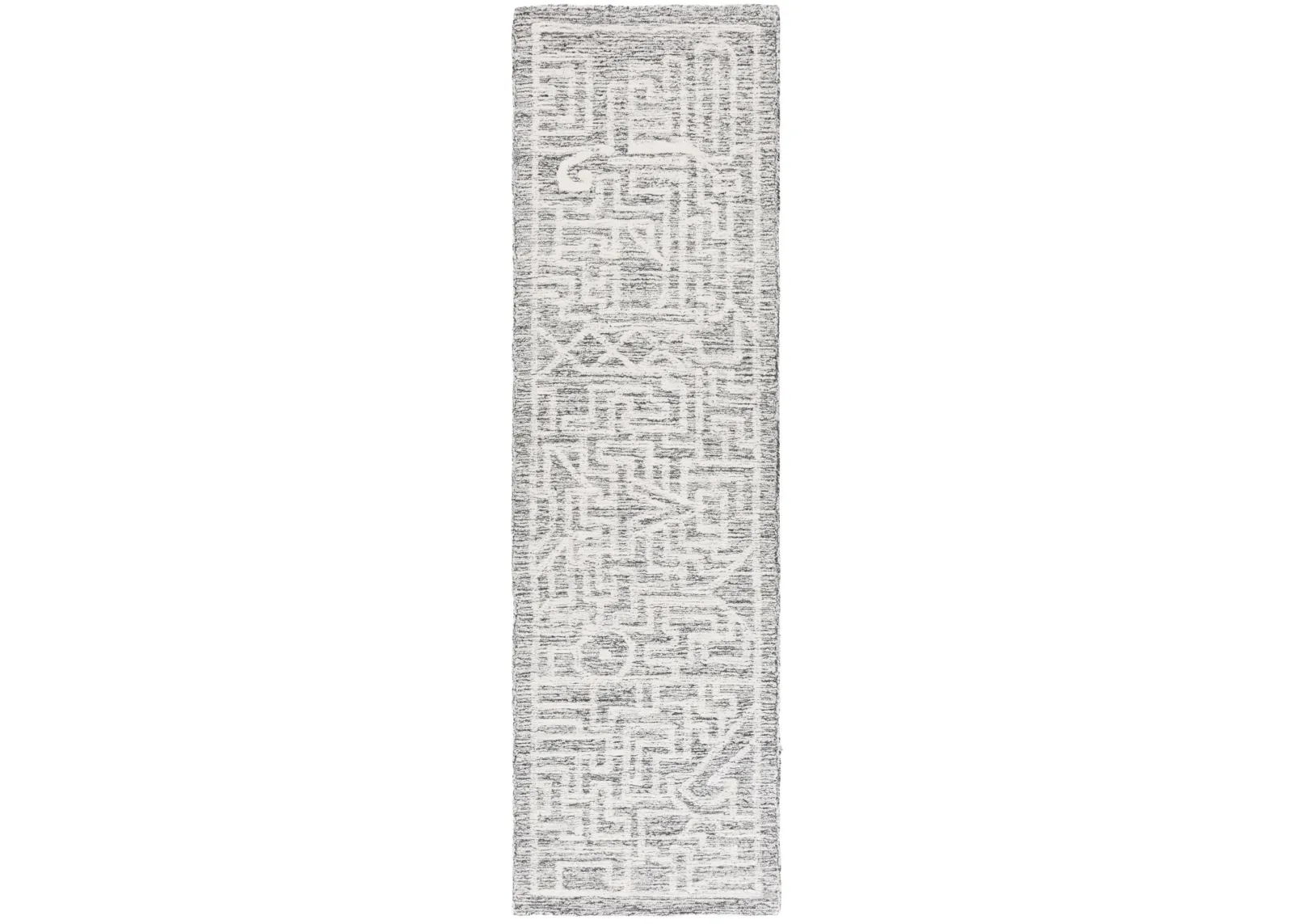 ABSTRACT 462 CHARCOAL  2'-3' x 8' Runner Rug