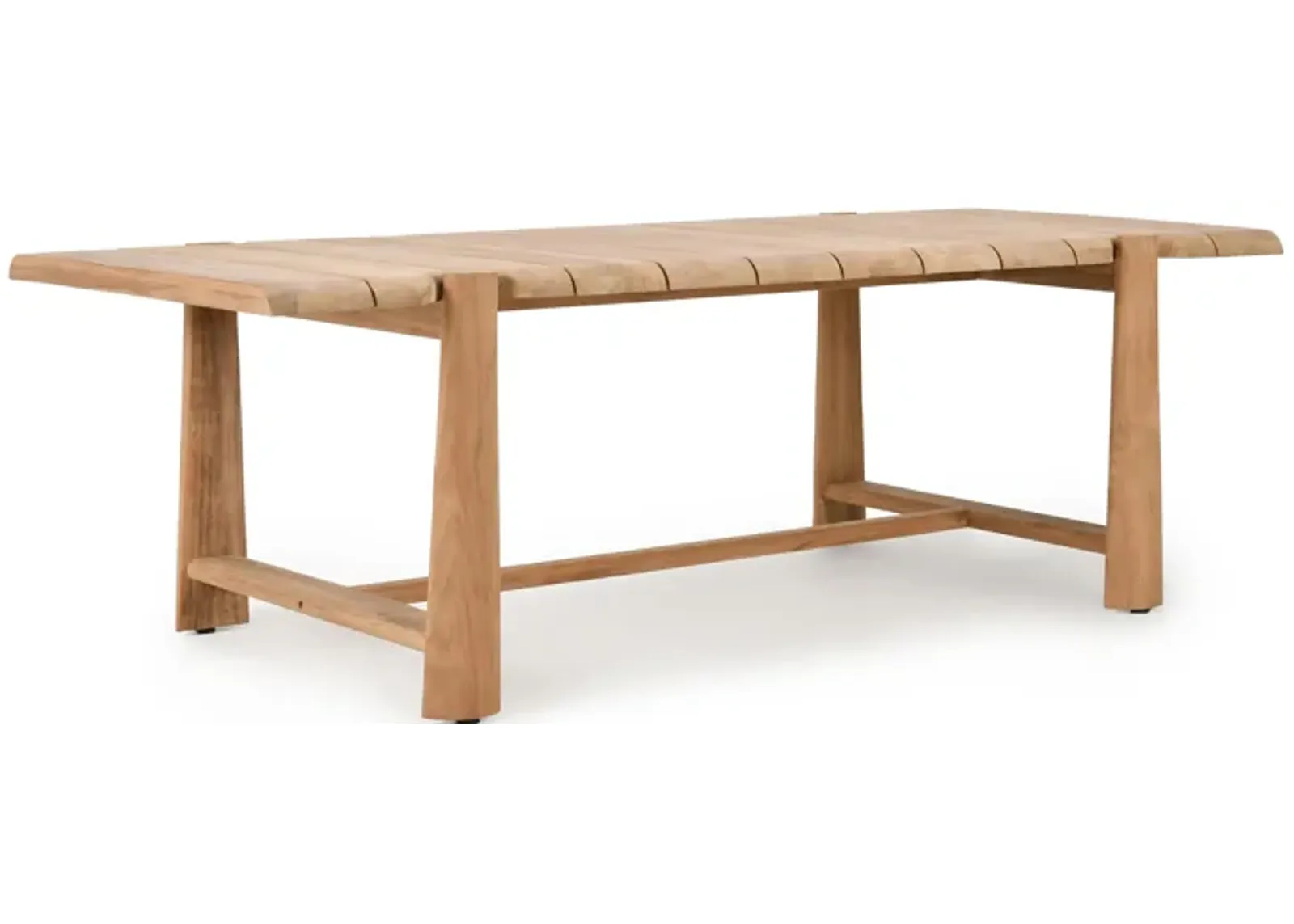 Aston 94" Teak Wood Outdoor Dining Table in Natural Tone