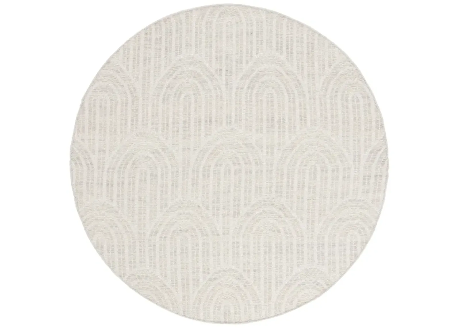 KILIM 765 LIGHT GREY  6' x 6' Round Round Rug