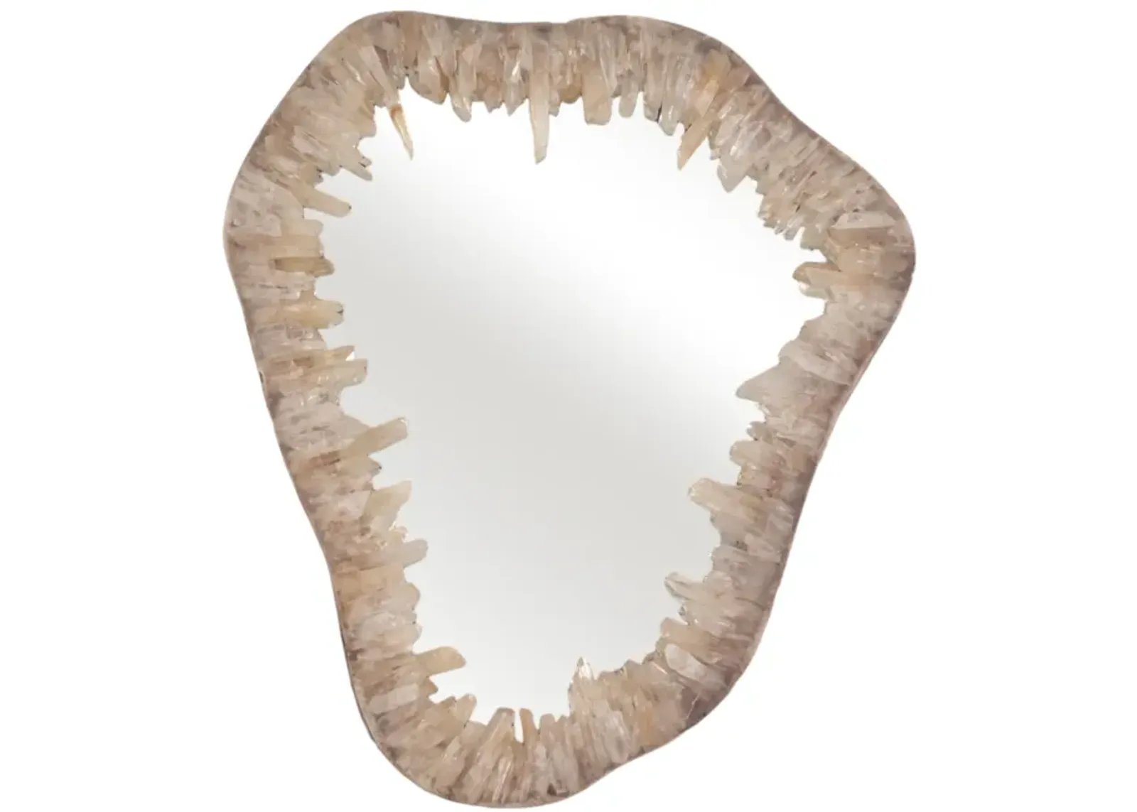 Quartz, 25" Organic Mirror, Ivory