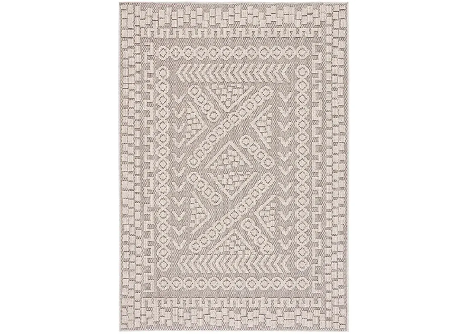 GLOBAL 202 Beige 5'-3' X 7'-6' Medium Rectangle Rug