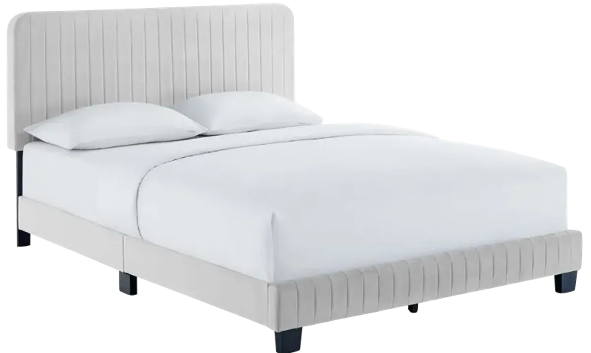 Celine Channel Tufted Performance Velvet Twin Platform Bed